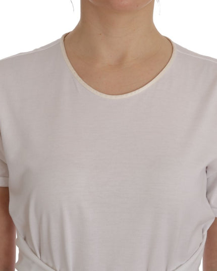 Dolce & Gabbana White Cotton Silk T-Shirt