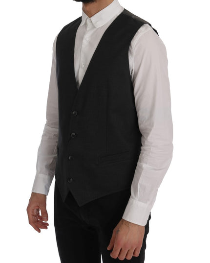 Dolce & Gabbana Gray STAFF Cotton Rayon Vest