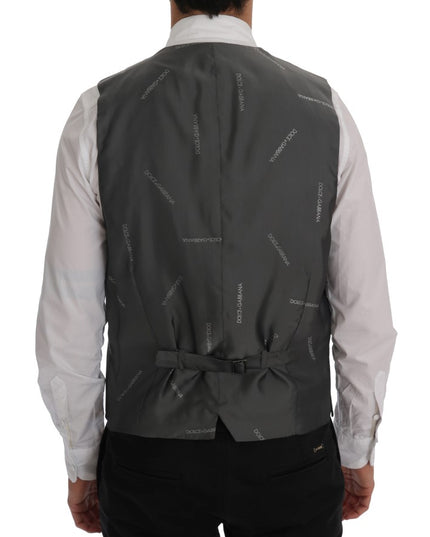 Dolce & Gabbana Gray STAFF Cotton Rayon Vest
