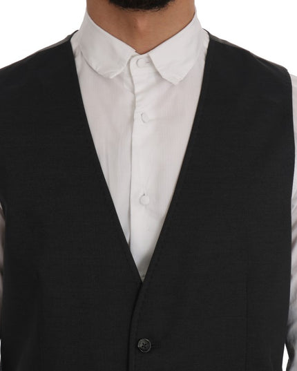 Dolce & Gabbana Gray STAFF Cotton Rayon Vest