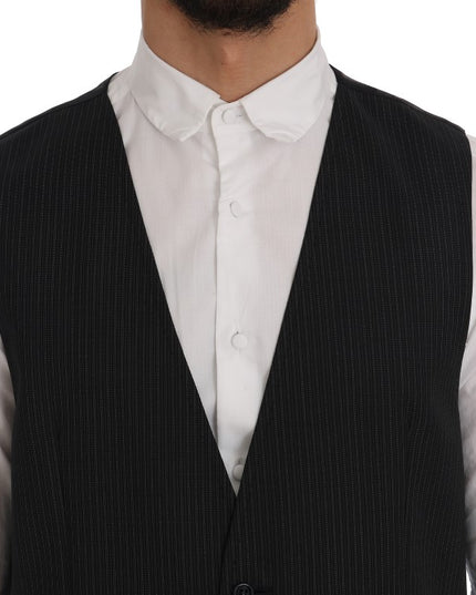 Dolce & Gabbana Gray Wool Stretch Vest