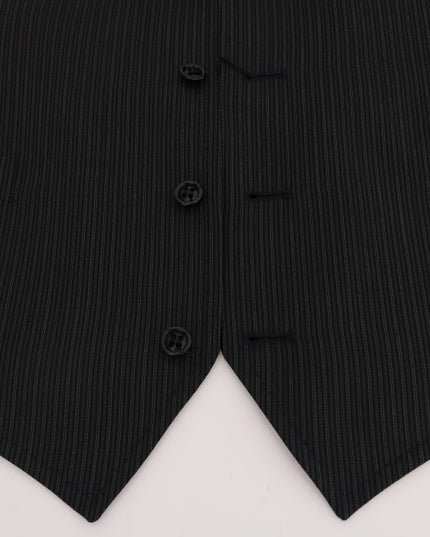 Dolce & Gabbana Gray Wool Stretch Vest