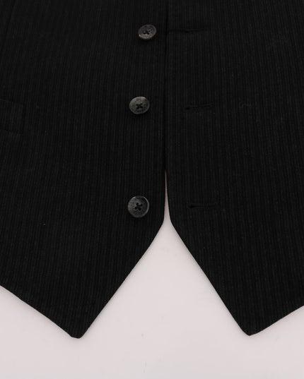 Dolce & Gabbana Black STAFF Cotton Rayon Vest