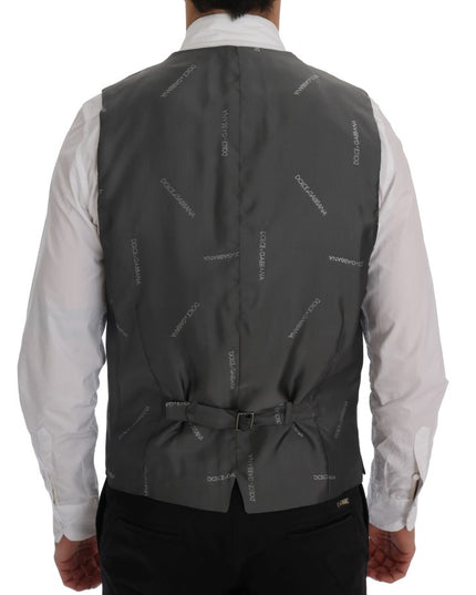 Dolce & Gabbana Gray STAFF Cotton Rayon Vest