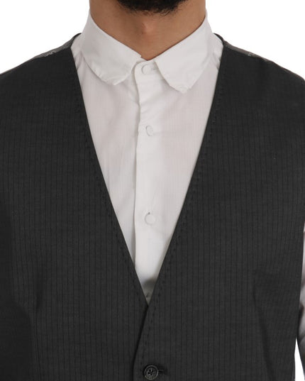 Dolce & Gabbana Gray STAFF Cotton Rayon Vest