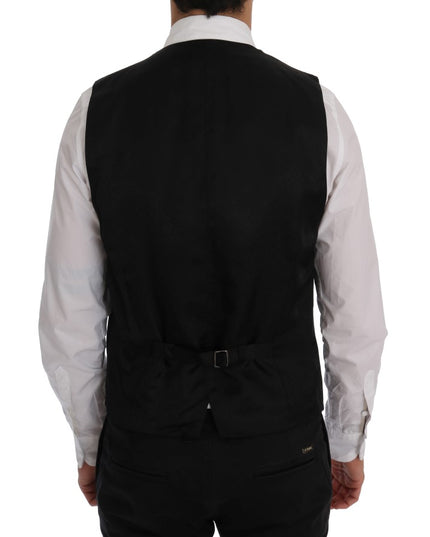 Dolce & Gabbana Blue Wool Stretch Vest