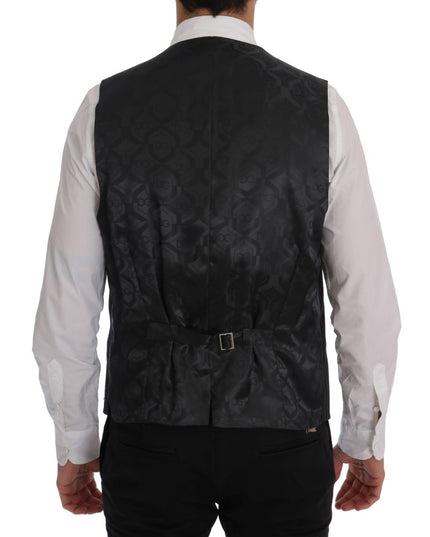 Dolce & Gabbana Gray Wool Stretch Vest