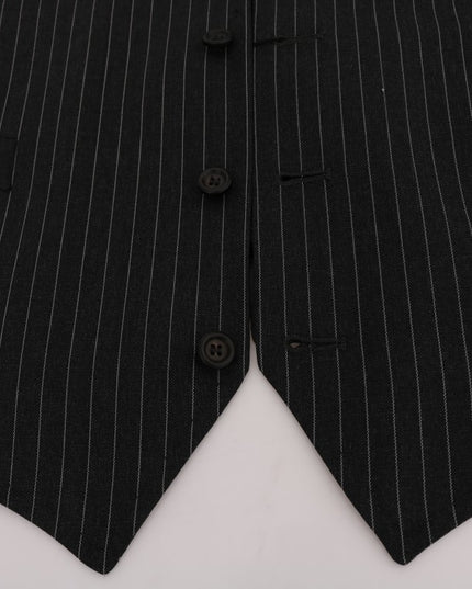 Dolce & Gabbana Gray Wool Stretch Vest