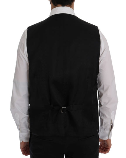 Dolce & Gabbana Black STAFF Wool Stretch Vest