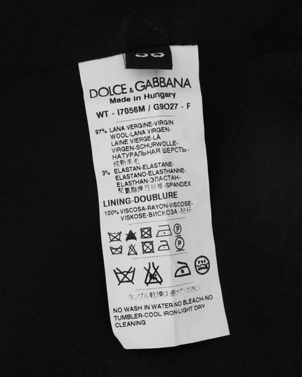 Dolce & Gabbana Black STAFF Wool Stretch Vest