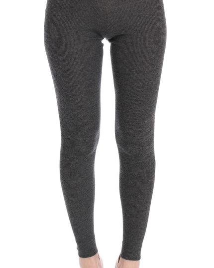 Dolce & Gabbana Gray Cashmere Stretch Tights