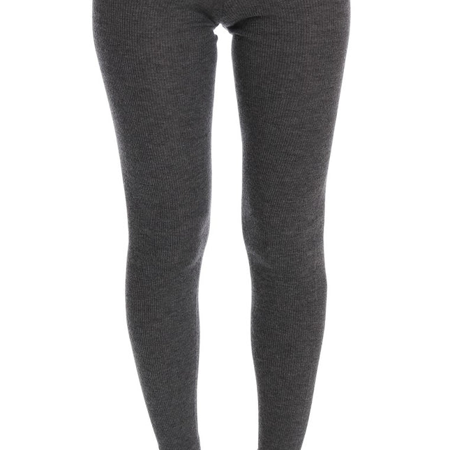 Dolce & Gabbana Gray Cashmere Stretch Tights