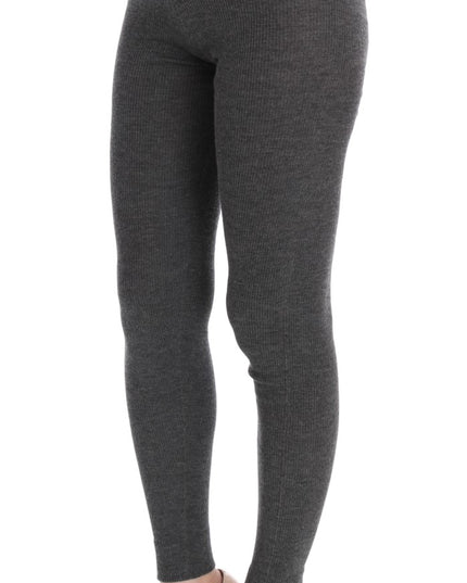 Dolce & Gabbana Gray Cashmere Stretch Tights