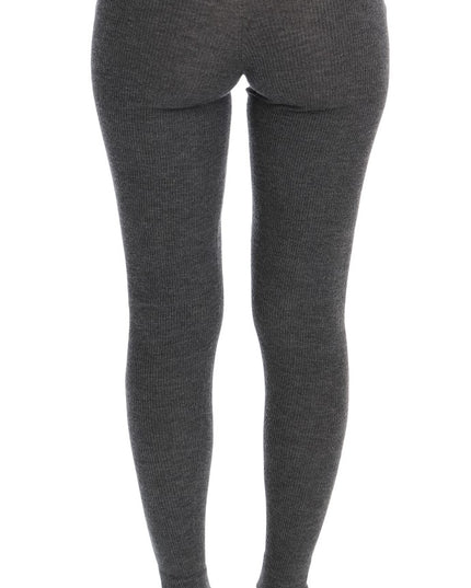 Dolce & Gabbana Gray Cashmere Stretch Tights