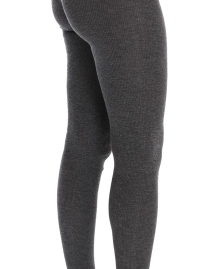 Dolce & Gabbana Gray Cashmere Stretch Tights