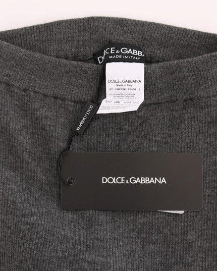 Dolce & Gabbana Gray Cashmere Stretch Tights