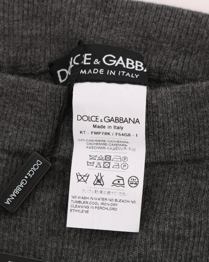 Dolce & Gabbana Gray Cashmere Stretch Tights