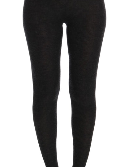 Dolce & Gabbana Gray Cashmere Stretch Tights