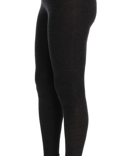 Dolce & Gabbana Gray Cashmere Stretch Tights