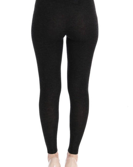 Dolce & Gabbana Gray Cashmere Stretch Tights