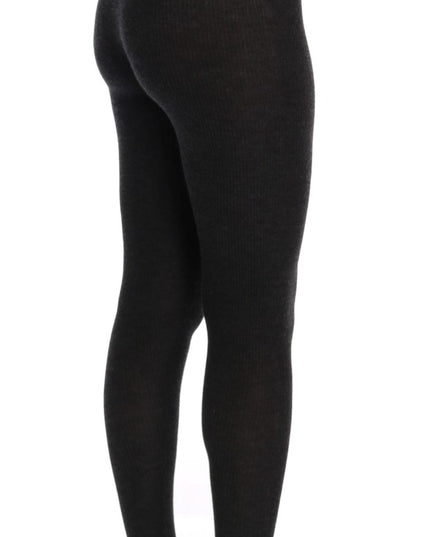 Dolce & Gabbana Gray Cashmere Stretch Tights