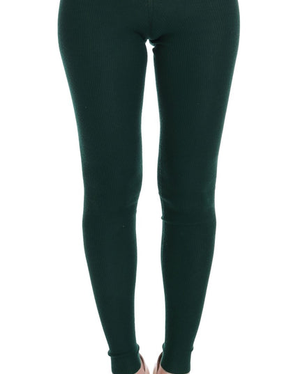 Dolce & Gabbana Green Cashmere Stretch Tights