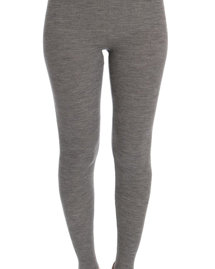 Dolce & Gabbana Gray Cashmere Stretch Tights