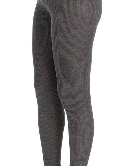 Dolce & Gabbana Gray Cashmere Stretch Tights