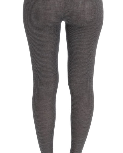 Dolce & Gabbana Gray Cashmere Stretch Tights