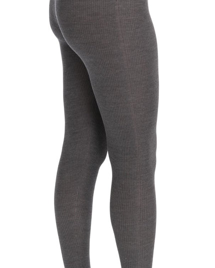 Dolce & Gabbana Gray Cashmere Stretch Tights