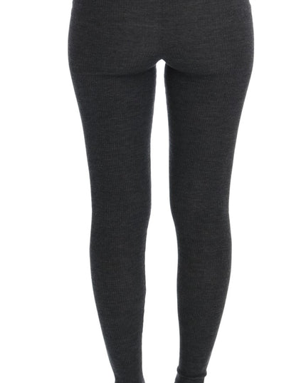 Dolce & Gabbana Gray Wool Stretch Tights