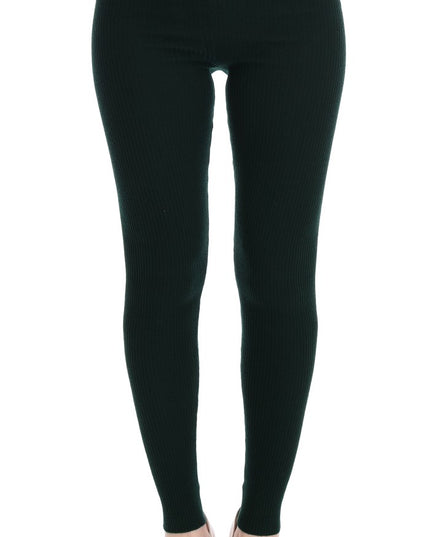 Dolce & Gabbana Green Wool Stretch Tights