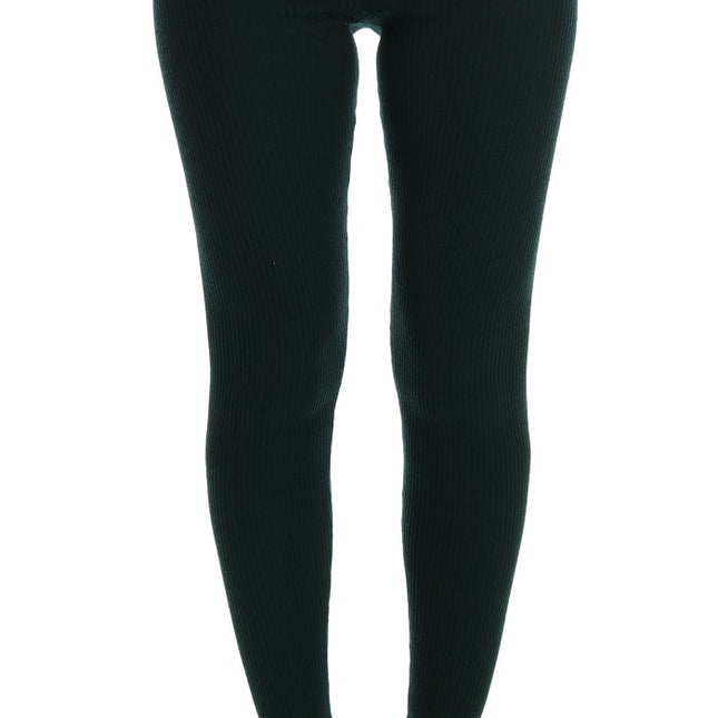 Dolce & Gabbana Green Wool Stretch Tights