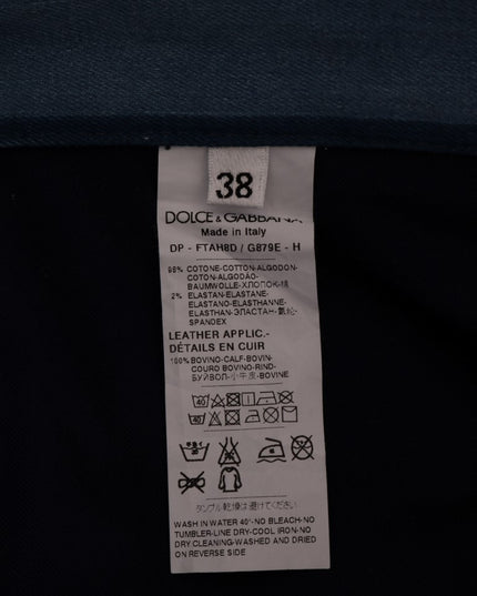 Dolce & Gabbana Blue GIRLY Striped Cotton Jeans