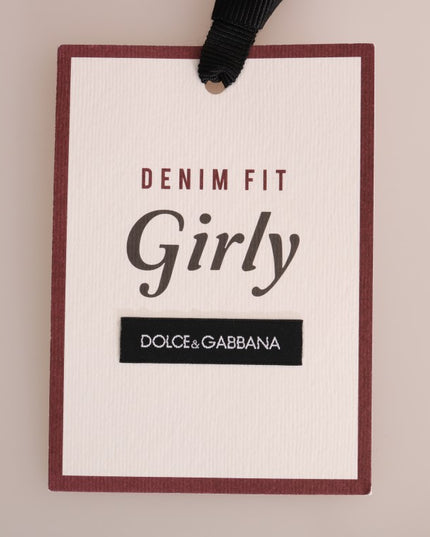 Dolce & Gabbana Blue GIRLY Striped Cotton Jeans