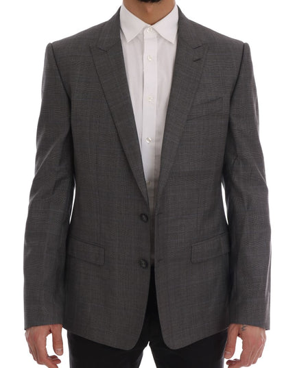 Dolce & Gabbana Gray Wool MARTINI Slim Blazer