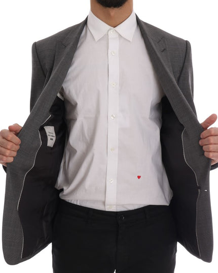 Dolce & Gabbana Gray Wool MARTINI Slim Blazer