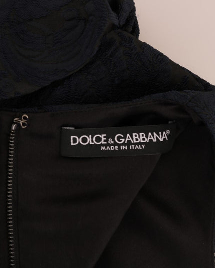 Dolce & Gabbana Black Blue Flare Mini Dress