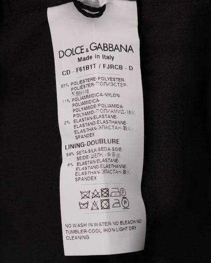 Dolce & Gabbana Black Blue Flare Mini Dress