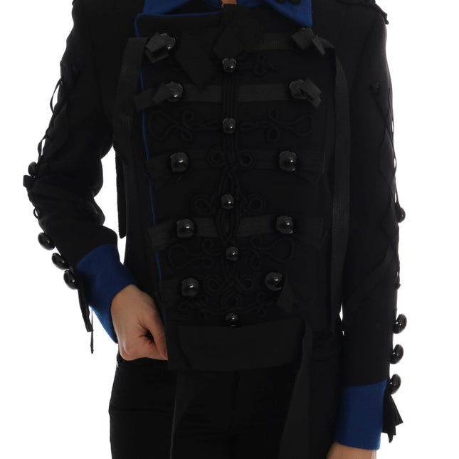 Dolce & Gabbana Black Wool Trench Jacket