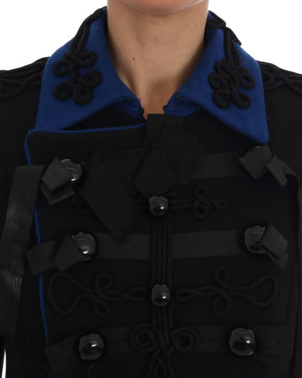 Dolce & Gabbana Black Wool Trench Jacket
