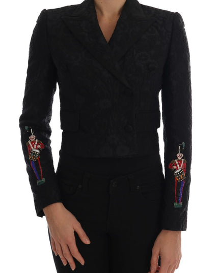 Dolce & Gabbana Black Brocade Blazer Jacket