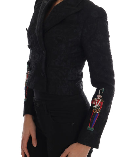 Dolce & Gabbana Black Brocade Blazer Jacket
