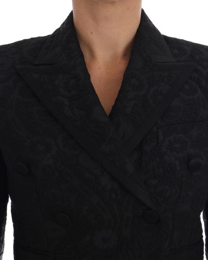 Dolce & Gabbana Black Brocade Blazer Jacket
