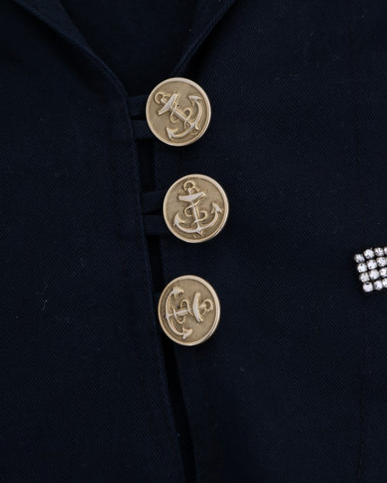 Dolce & Gabbana Blue Crystal MAMMA Sicily Jacket