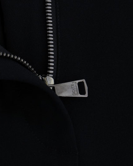 Dolce & Gabbana Black Stretch Pink Stripes Capri Pants