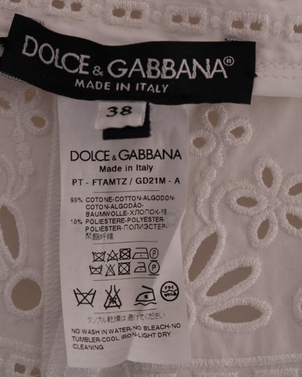 Dolce & Gabbana Mulicolor Majolica Cutout Capri Pants