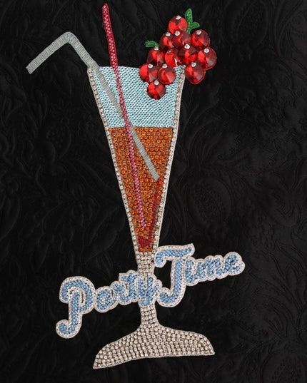 Dolce & Gabbana Black Fairy Tale Crystal Hooded Sweater