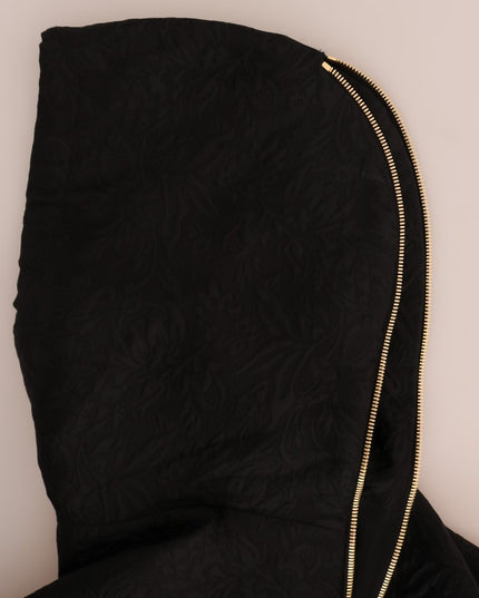Dolce & Gabbana Black Fairy Tale Crystal Hooded Sweater