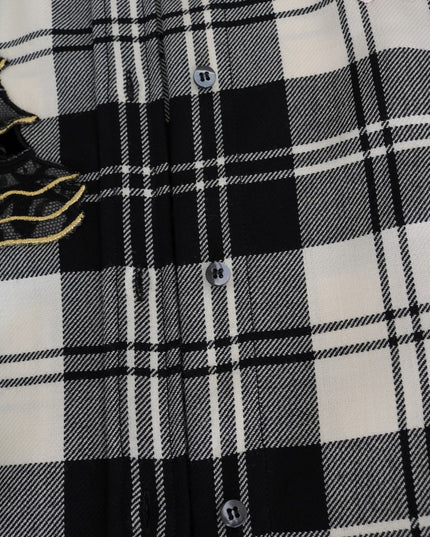 Dolce & Gabbana Black White Fairy Tale Crystal Shirt